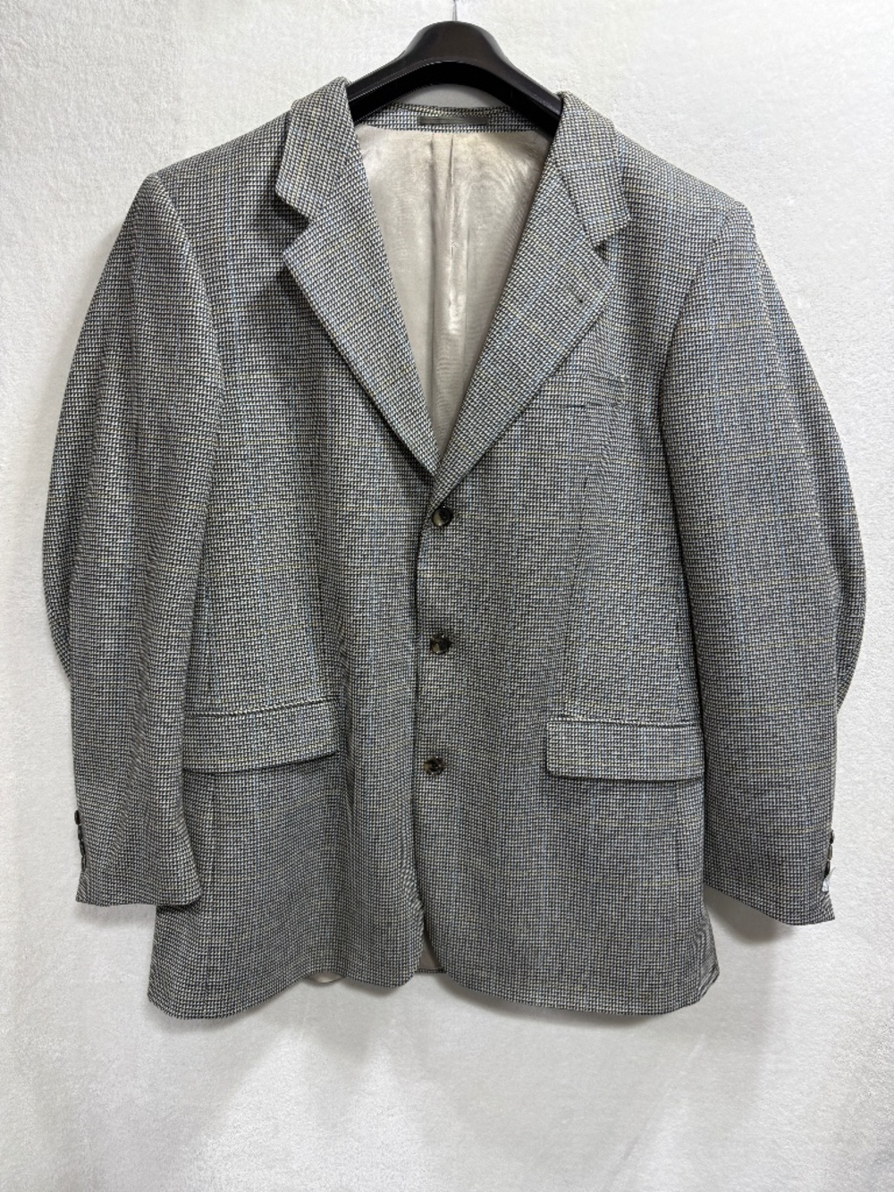 Vtg. Hugo Boss "Artemis" Loro Piana Wool Cashmere Blazer Black/White Jacket 44L